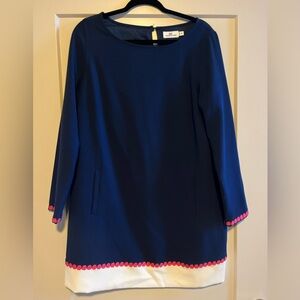 Vineyard Vines long sleeve navy mini dress